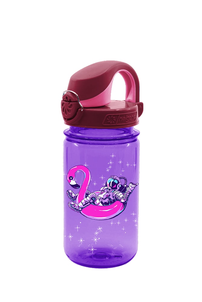Nalgene product detail: 12oz On-The-Fly Kids Lock-Top Bottle with Graphics W3 — 12oz On-The-Fly Kids Lock-Top Bottle with Graphics