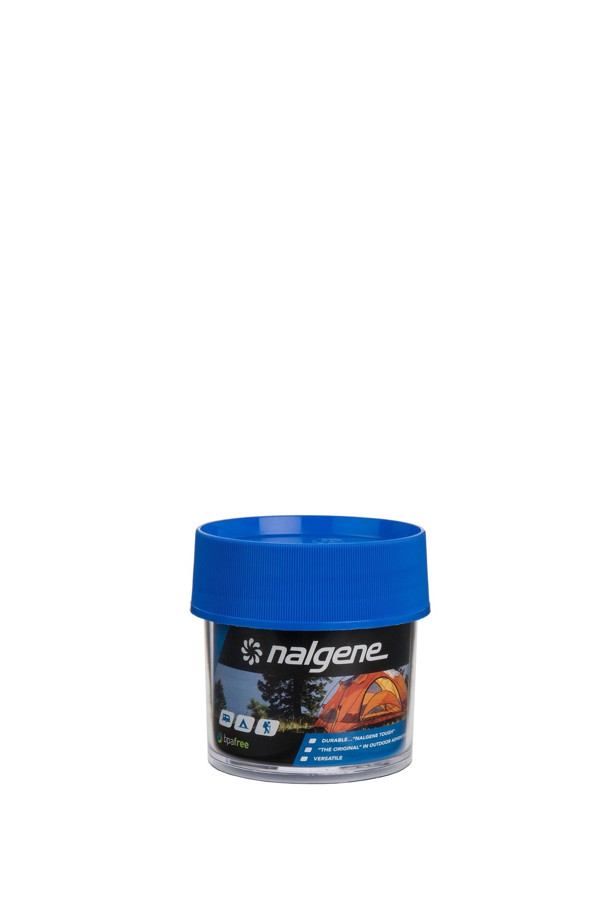 Nalgene product image: 4oz Storage Jar – Blue Lid F5 — 4oz Storage Jar – Blue Lid