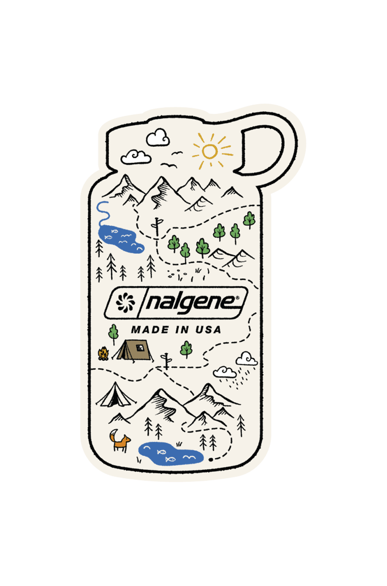Nalgene Bottle Map Sticker — Nalgene Bottle Map Sticker G4