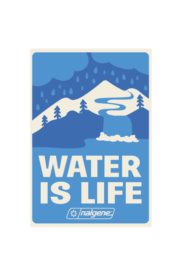 Nalgene product view: Water Is Life Sticker F3 — Water Is Life Sticker