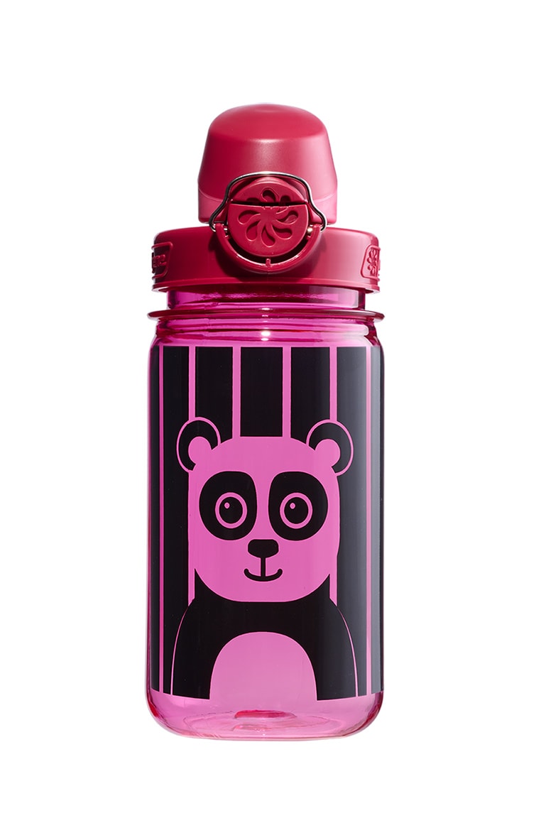 Nalgene product view: 12oz On-The-Fly Kids Lock-Top Bottle with Graphics V8 — 12oz On-The-Fly Kids Lock-Top Bottle with Graphics