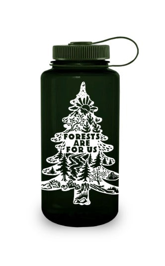Nalgene product detail: 32oz Wide Mouth “Public Lands: Forests Are for Us” Bottle E5 — 32oz Wide Mouth “Public Lands: Forests Are for Us” Bottle